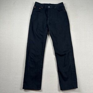 Levis 501 XX Premium Jeans Womens 24x26 Classic Button Fly Black Denim‎